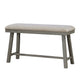 Anab Counter Height Bench | Foam Cushioned Polyester | Gray Wood BM336003