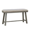 Anab Counter Height Bench | Foam Cushioned Polyester | Gray Wood