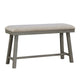 Anab Counter Height Bench | Foam Cushioned Polyester | Gray Wood
