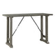 Anab Counter Height Table | Rectangular Gray Wood and Turnbuckle Base