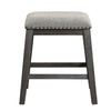 Tuna Counter Height Stool Set of 2 | Chenille | Nailhead | Gray Wood BM336008