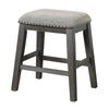 Tuna Counter Height Stool Set of 2 | Chenille | Nailhead | Gray Wood BM336008