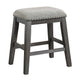 Tuna Counter Height Stool Set of 2 | Chenille | Nailhead | Gray Wood