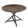 Fena Dining Table | Round 45’’ Brown Wood Top | Gray Metal Star Base BM336009