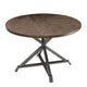 Fena Dining Table | Round 45’’ Brown Wood Top | Gray Metal Star Base BM336009