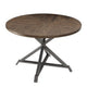 Fena Dining Table | Round 45" Brown Wood Top | Gray Metal Star Base