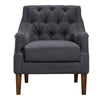 Jea Modern Accent Armchair | Button Tufted Dark Gray Boucle BM336011