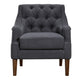 Jea Modern Accent Armchair | Button Tufted Dark Gray Boucle BM336011