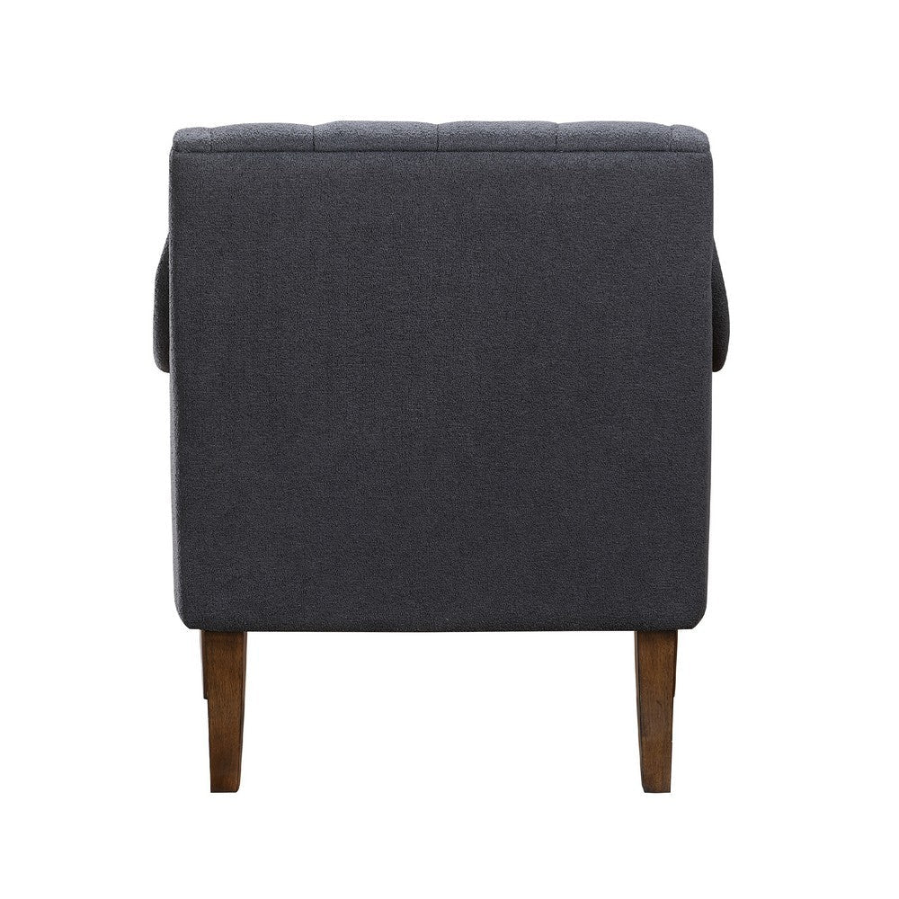 Jea Modern Accent Armchair | Button Tufted Dark Gray Boucle BM336011