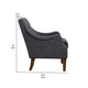 Jea Modern Accent Armchair | Button Tufted Dark Gray Boucle BM336011