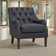 Jea Modern Accent Armchair | Button Tufted Dark Gray Boucle