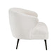 Neda Accent Chair | Soft Beige Boucle | Curved Barrel Back BM336012