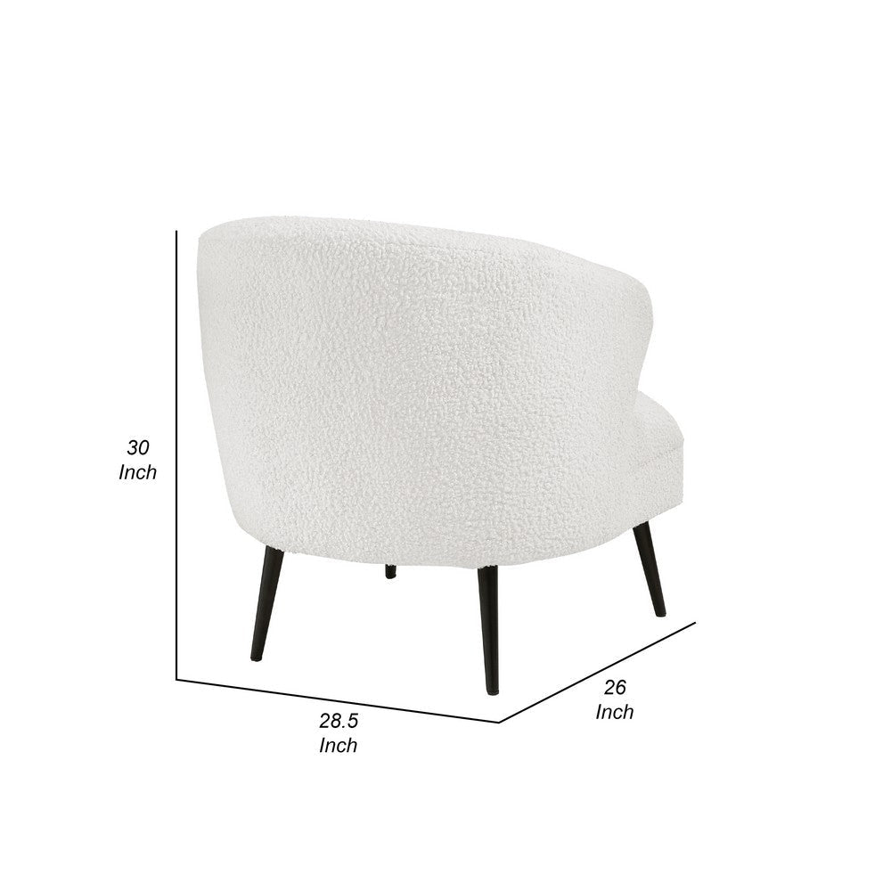 Neda Accent Chair | Soft Beige Boucle | Curved Barrel Back BM336012