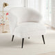 Neda Accent Chair | Soft Beige Boucle | Curved Barrel Back