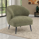 Neda Accent Chair | Soft Sage Green Boucle | Curved Barrel Back