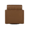 Vemy Swivel Chair | Vertical Channel Tufted Back | Brown Faux Leather BM336016