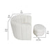 Noa Swivel Chair and Ottoman | Channel Tufted Curved Back White Boucle BM336019