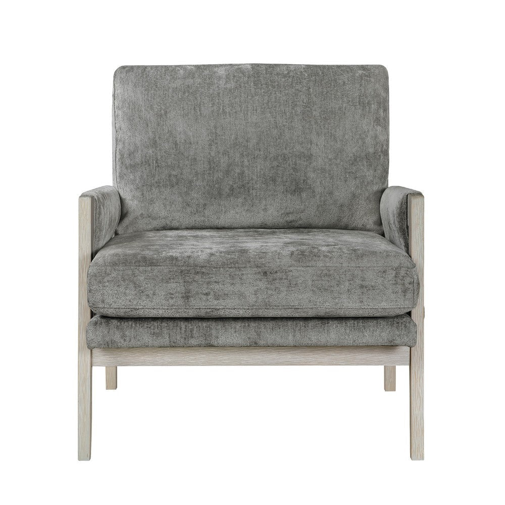 Mao Accent Armchair | Removable Cushion Cover | Brownish Gray Chenille BM336020