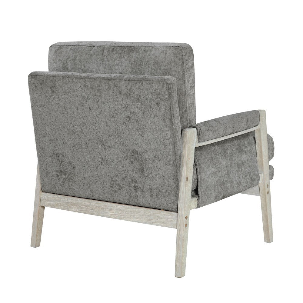 Mao Accent Armchair | Removable Cushion Cover | Brownish Gray Chenille BM336020