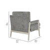 Mao Accent Armchair | Removable Cushion Cover | Brownish Gray Chenille BM336020