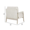 Mao Accent Armchair | Removable Cushion Cover | Soft Ivory Chenille BM336021