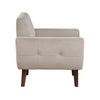 Roa Accent Armchair | Light Brown Velvet | Tufted Back w Tapered Legs BM336022