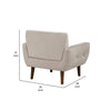 Roa Accent Armchair | Light Brown Velvet | Tufted Back w Tapered Legs BM336022