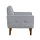 Roa Accent Armchair | Light Gray Velvet | Tufted Back w Tapered Legs BM336024