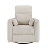 Rix Swivel Glider Recliner Chair w 2 Lumbar Pillows | Beige Corduroy BM336026