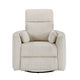 Rix Swivel Glider Recliner Chair w 2 Lumbar Pillows | Beige Corduroy BM336026