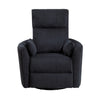 Rix Swivel Glider Recliner Chair w 2 Lumbar Pillows | Black Corduroy BM336027
