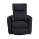 Rix Swivel Glider Recliner Chair w 2 Lumbar Pillows | Black Corduroy BM336027