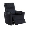 Rix Swivel Glider Recliner Chair w 2 Lumbar Pillows | Black Corduroy BM336027