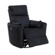 Rix Swivel Glider Recliner Chair w 2 Lumbar Pillows | Black Corduroy BM336027