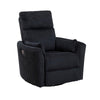 Rix Swivel Glider Recliner Chair w 2 Lumbar Pillows | Black Corduroy