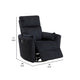 Rix Swivel Glider Recliner Chair w 2 Lumbar Pillows | Black Corduroy BM336027