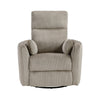 Rix Swivel Glider Recliner Chair | 2 Pillows | Taupe Brown Corduroy BM336028