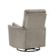 Rix Swivel Glider Recliner Chair | 2 Pillows | Taupe Brown Corduroy BM336028