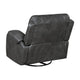 Dean Swivel Recliner Chair | Pillow Tufted Gray Faux Leather BM336031