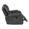 Dean Swivel Recliner Chair | Pillow Tufted Gray Faux Leather BM336031