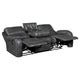 Dean Reclining Sofa | Pillow Tufted Gray Faux Leather 87’’ BM336033