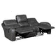 Dean Reclining Sofa | Pillow Tufted Gray Faux Leather 87’’ BM336033