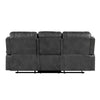 Dean Reclining Sofa | Pillow Tufted Gray Faux Leather 87’’ BM336033