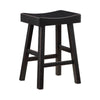 Casy 4pc Counter Height Table Set | 3 Contoured Stools | Black Wood BM336034
