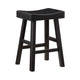 Casy 4pc Counter Height Table Set | 3 Contoured Stools | Black Wood BM336034