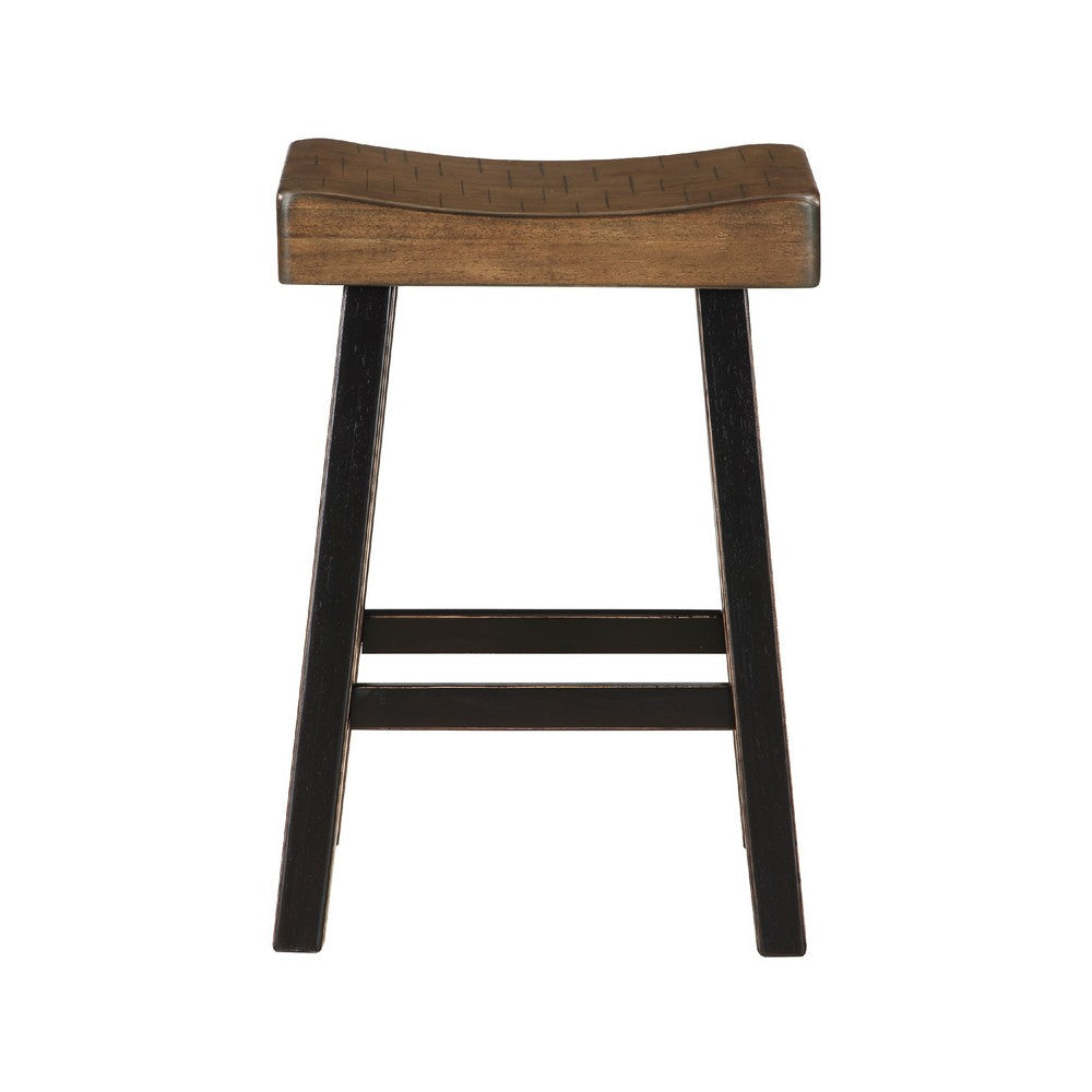 Casy 4pc Counter Height Table Set | 3 Contour Stools | Black and Brown BM336036
