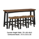 Casy 4pc Counter Height Table Set | 3 Contour Stools | Black and Brown BM336036