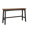 Casy 4pc Bar Height Table Set | 3 Contour Stools | Black Brown Wood BM336037