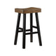 Casy 4pc Bar Height Table Set | 3 Contour Stools | Black Brown Wood BM336037