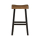 Casy 4pc Bar Height Table Set | 3 Contour Stools | Black Brown Wood BM336037